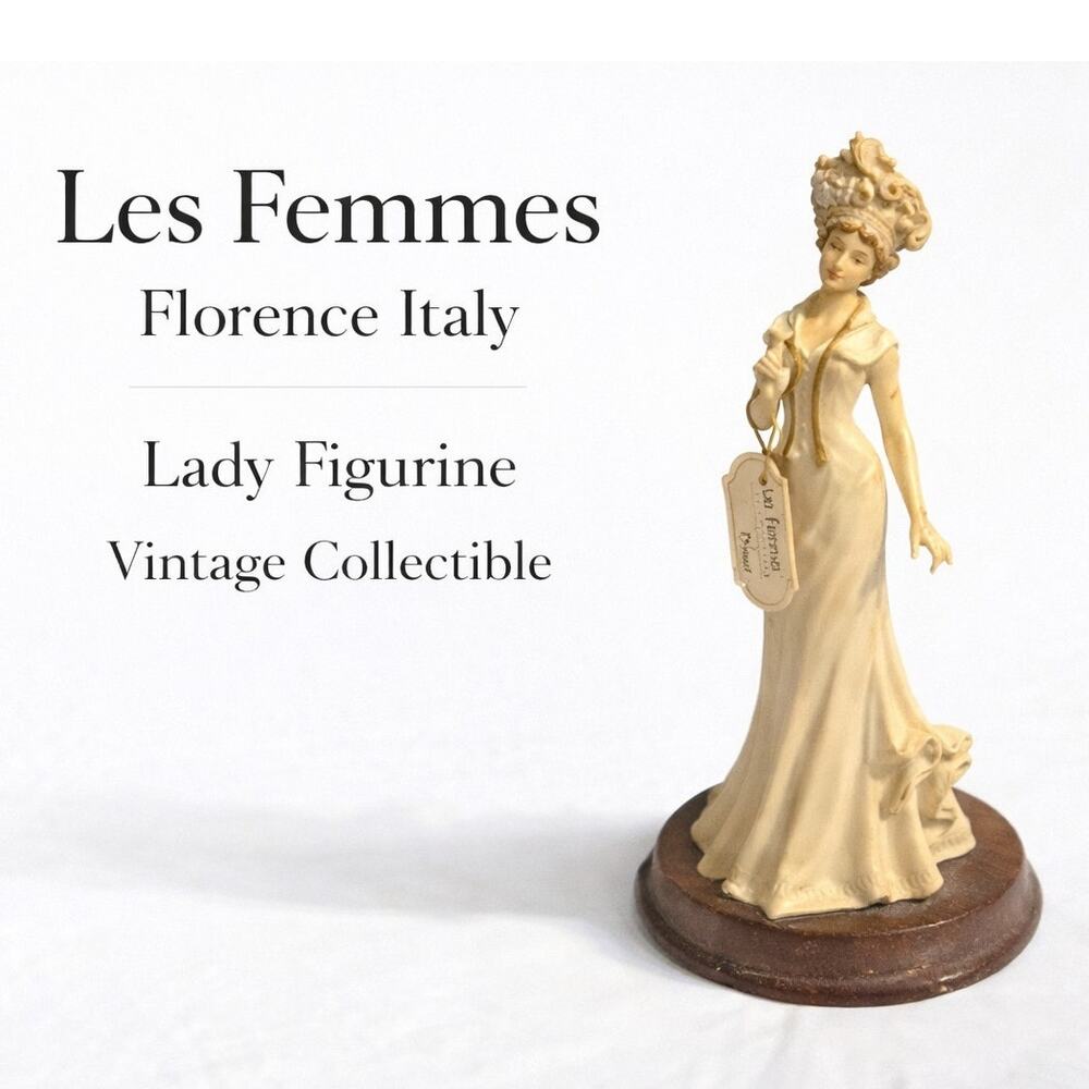 Les Femmes Florence Italy Lady Figurine Resin Missing Parasol